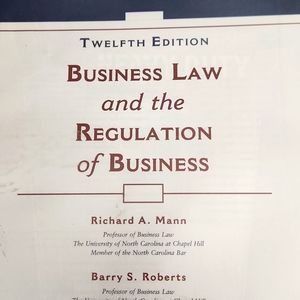 Business Law and the Regulation of Business by Mann and Robert's 12th edition